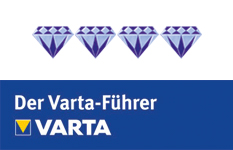 Auszeichnung Varta Führer mit 4 Diamanten des Wellnesshotel Mooshof